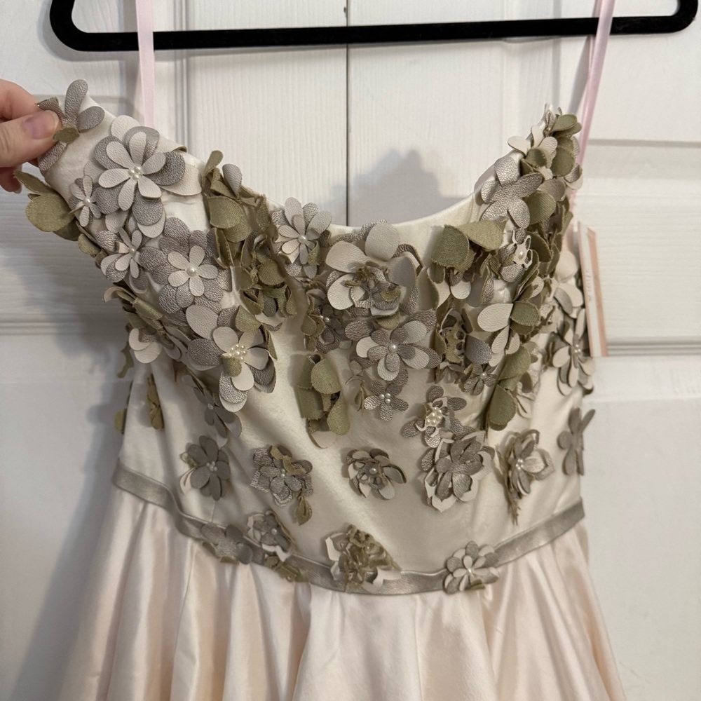 Kathryn Bass NWT Floral Blush Pink Formal Black Tie Prom Wedding Bridal Dress 6 - Picture 3 of 9